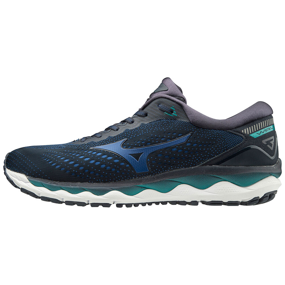 Tenis Para Correr Mizuno WAVE SKY 3 Para Hombre Azul Marino/Azules 5410937-CK